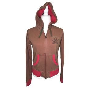 Eight Sin World Tour 1978 Rose Pink Double Zip Hooded Sweatshirt NWT Italy